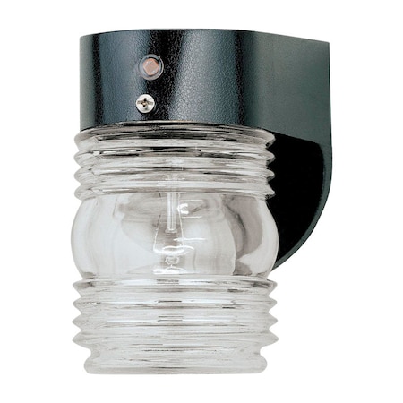 Westinghouse Westinghouse Gloss Black Switch Incandescent Jelly Jar Light w/Photocell 66949